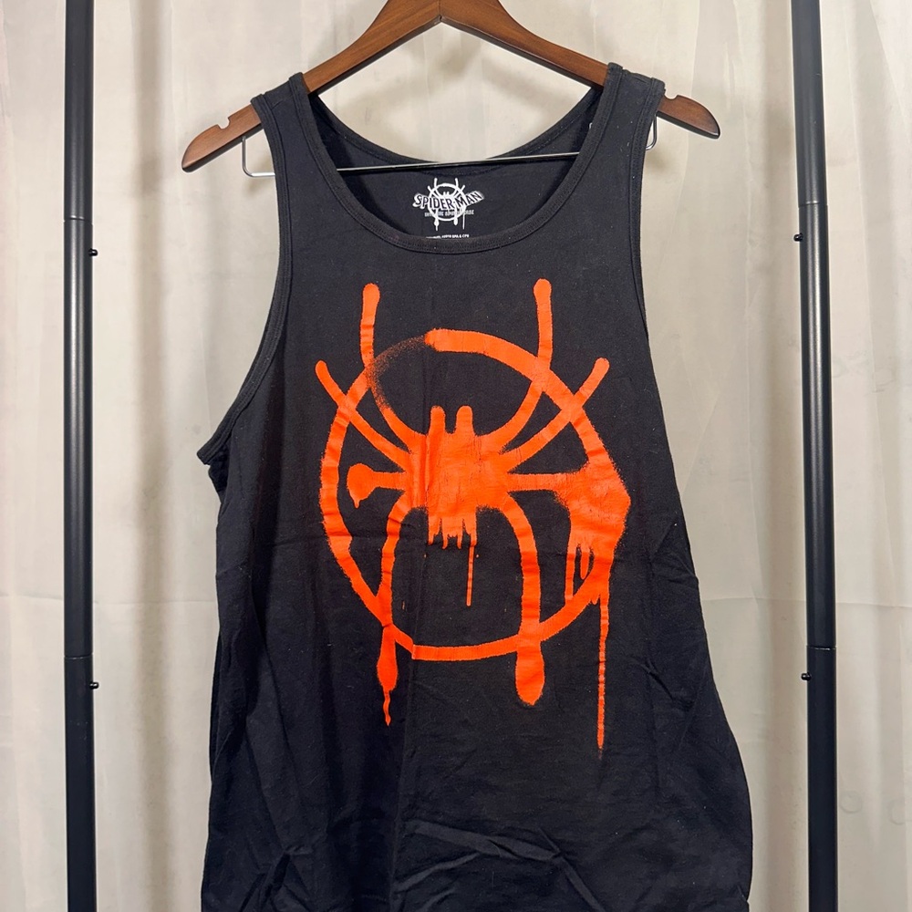 Marvel Black Tank Top with Red Spider Logo